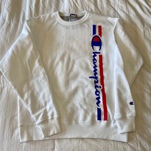 Vintage Champion Crewneck Sweater Spellout Men's L